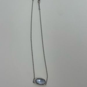 Silver Kendra Scott necklace with blue stone